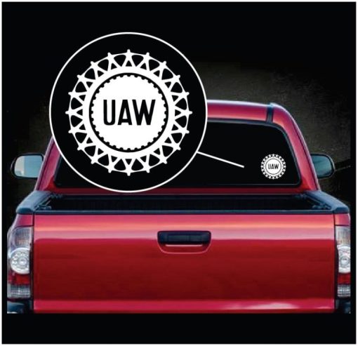 United Auto Workers UAW Logo Vinyl Window Decal Sticker
