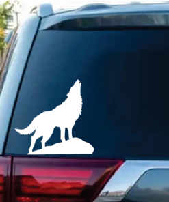 Wolf Howling A2 window decal Sticker
