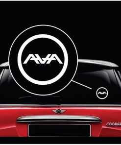 AWA Angels and Airways Round Vinyl Window Decal Sticker