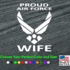 proud air force wife decal sticker