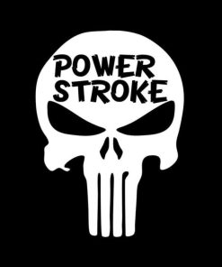 Punisher Power Stroke Diesel Vinyl Decal Stickers