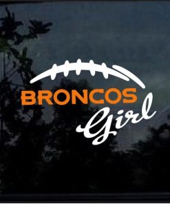 Denver Broncos Girl Decal Sticker