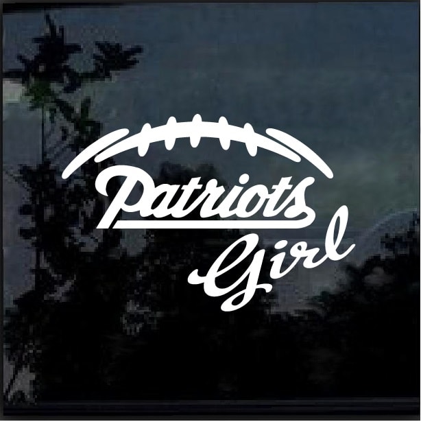 New England Patriots girl Window Decal Sticker