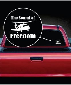 The sound of Freedom Helicopter Window Decal Sticker