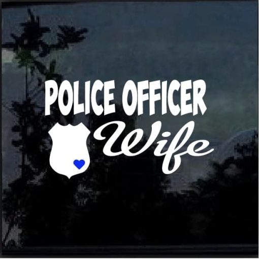 police officer wife car window decal sticker