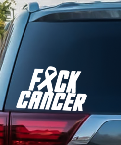 Fuck Cancer Fight Ribbon window decal Sticker