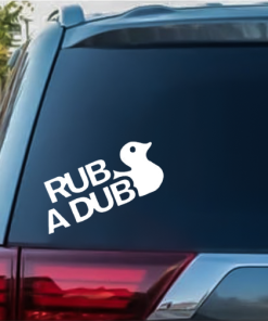 Rub A Dub window decal Sticker