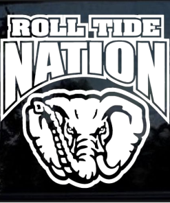 Alabama Roll Tide Nation Window Decal Sticker