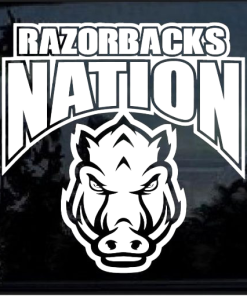 Arkansas Razorbacks Nation Window Decal Sticker