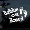 Babies on Board Footprint Decal Sticker
