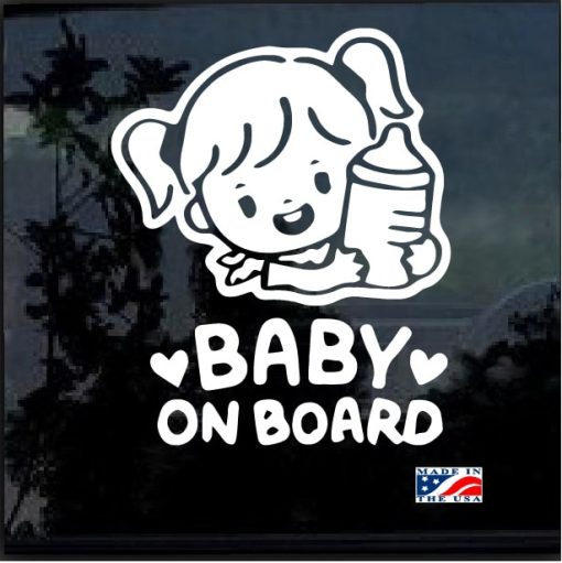 Baby on Board Girl Decal Sticker