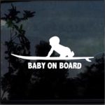 surfing surf - Baby on Board Sticker