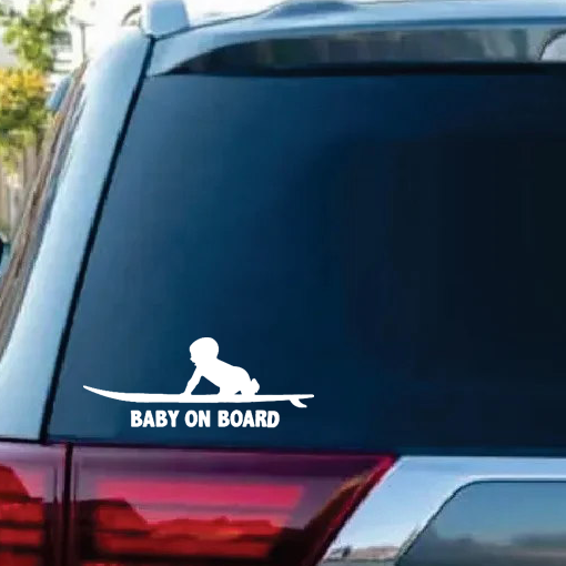 surfing surf Baby on Board Sticker