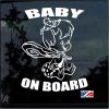 Bam Bam Baby on Board Flintstones decal sticker
