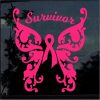 Breast Cancer Awareness Pink Ribbon Survivor Decal Sticker
