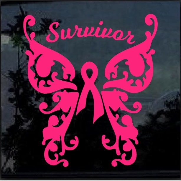 Survivor breast cancer vinyl sticker decal Car truck suv