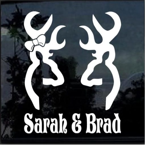 Browning buck with names decal sticker