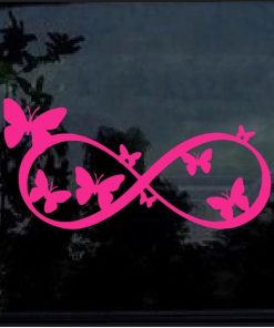 Butterfly Pink Infinity Decal Sticker
