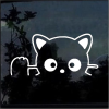 Chococat Cat waving Cat Window Decal Sticker