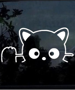 Chococat Cat waving Cat Window Decal Sticker