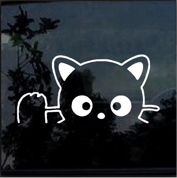 Chococat Cat Waving Cat Window Decal Sticker