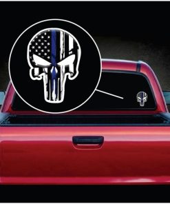 Chris Kyle Punisher Thin Blue Line Color Decal Sticker