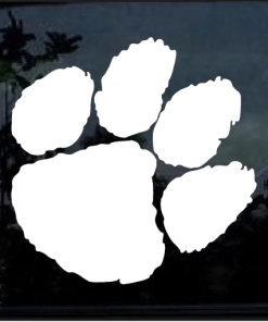 Clemson Tigers Paw 2 Window Decal Sticker