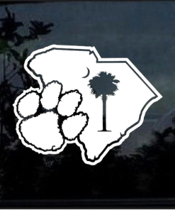 Clemson Tigers Paw Window Decal Sticker