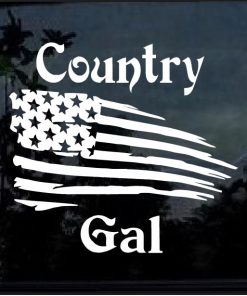 Country Gal USA Flag Decal Sticker