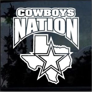 Dallas Cowboys Nation Window Decal Sticker | Custom Made In the USA ...