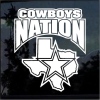 Dallas Cowboys Nation Window Decal Sticker