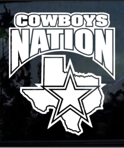 Dallas Cowboys Nation Window Decal Sticker