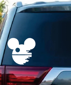 Death Star Disney Mickey Mouse - Cartoon Decal Sticker