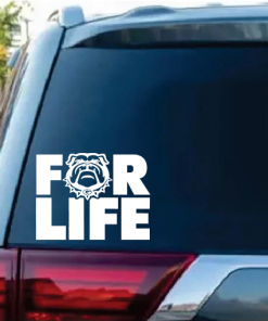 UGA Georgia Bulldogs For Life Window Decal Sticker