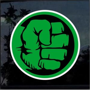 Hulk fist color decal sticker