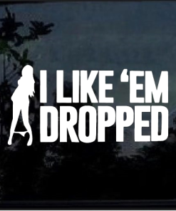 I like em dropped panty dropper window decal Sticker