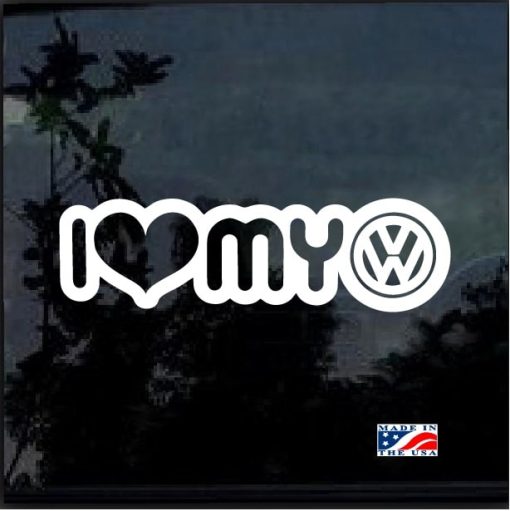 I love my VW jetta cabrio cc decal sticker