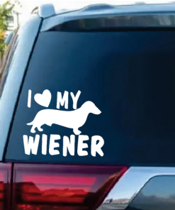 I love my Wiener Window Decal Sticker