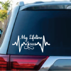 Jesus is my Lifeline Heartbeat Christian stickers