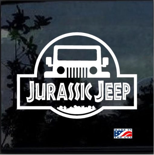 Jurassic Park Jeep Decal sticker