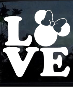 Love Minnie Mouse Disney - Cartoon Decal Sticker