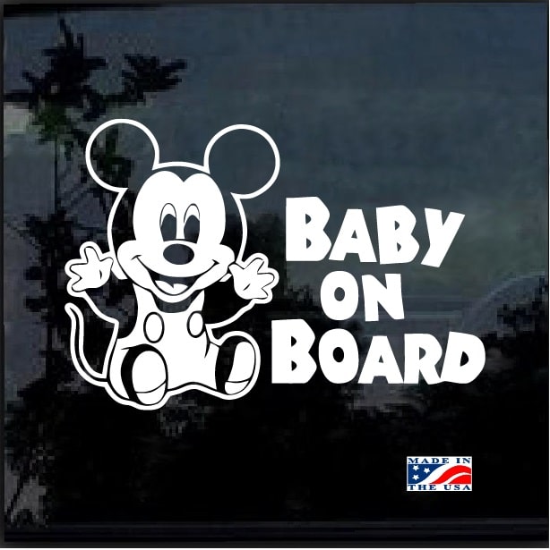 Bébé à bord Mickey - A bord - SLTStickers