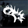 Moose Hunting Window decal Sticker