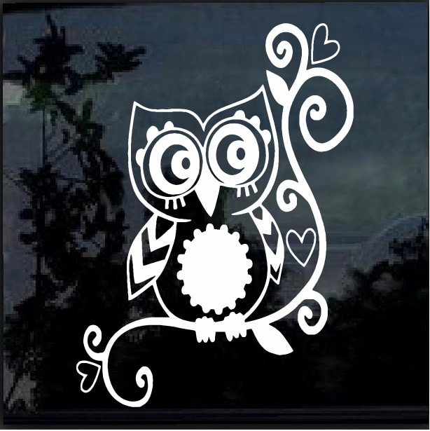 Owl sticker – Owl Tribal Decal A1
