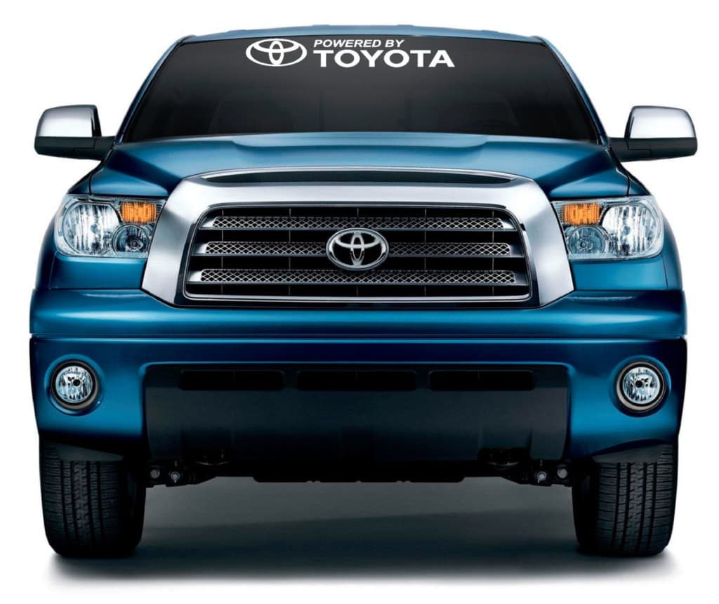 Powered by Toyota Windshield Decal Sticker