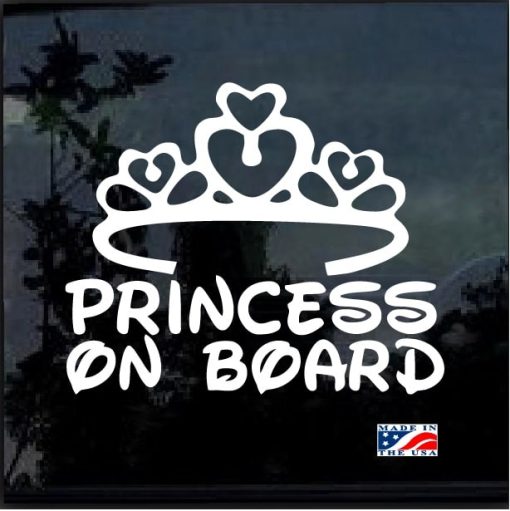 Princess on Board Decal Sticker a2