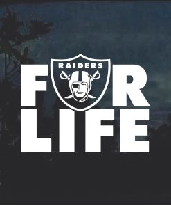 Raiders For Life Window Decal Sticker a1
