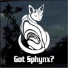 Sphynx Cat Cat Window Decal Sticker