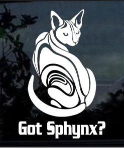 Sphynx Cat Cat Window Decal Sticker