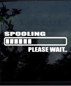 Spooling Turbo JDM window decal Sticker